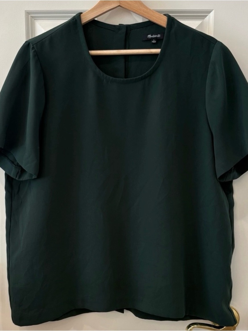 Madewell Forest Green Blouse, L 💚